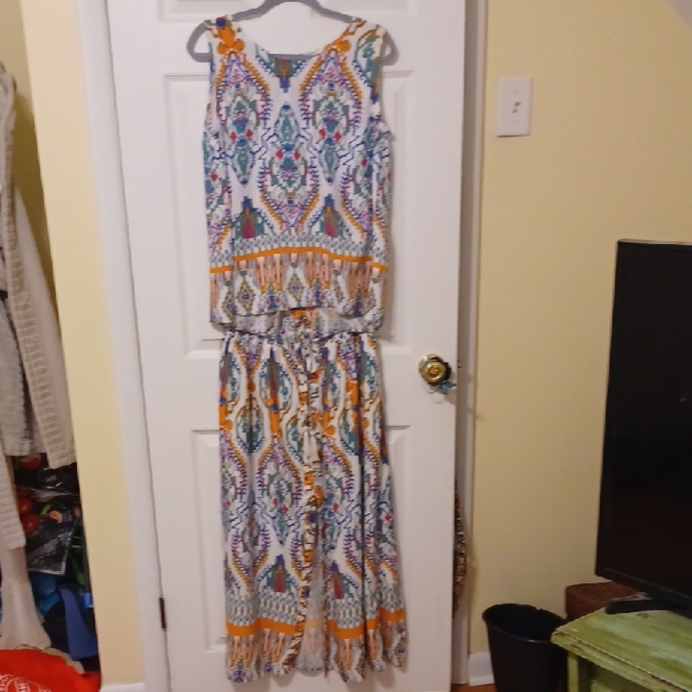 Christian Siriano New York, XL, 2 Pc Patterened Skirt and. Sleeveless Top
